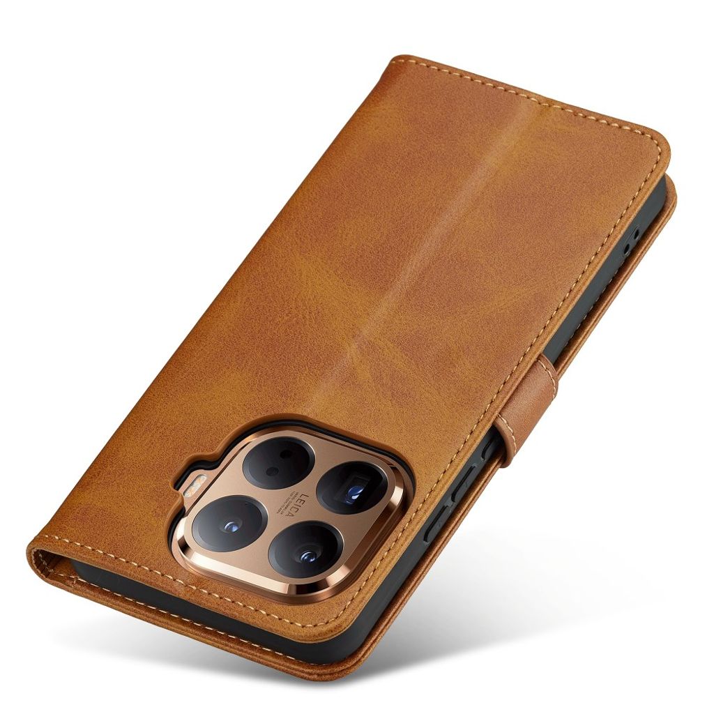 Lc.Imeeke Xiaomi 17T Pro Fodral med Kortfack Stativfunktion Ljusbrun