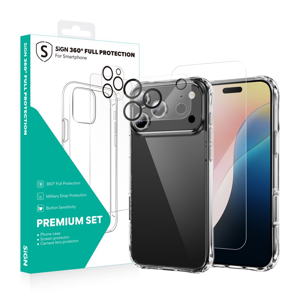 SiGN iPhone 17 Pro 360 Komplett Skyddspaket