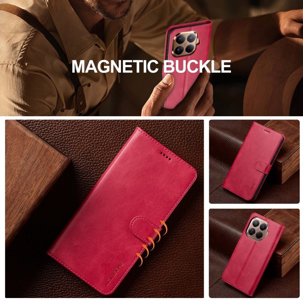 Lc.Imeeke Xiaomi 17T Fodral med Kortfack Stativfunktion Rosa