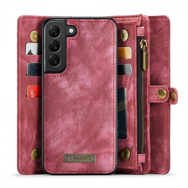 CaseMe Samsung Galaxy S22 Fodral 008 Series Löstagbart Skal Röd