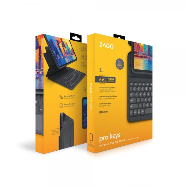 ZAGG iPad Air 10.9 (gen 4/5)/iPad Pro 11 (gen 2/3/4) Fodral med tangentbord Pro Keys Nordic