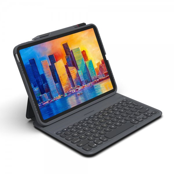 ZAGG iPad 10.9 (gen 10)/iPad 11 (A16) Fodral med tangentbord Pro Keys Svart Grå