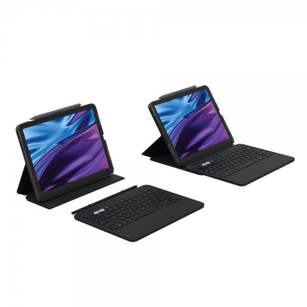 ZAGG iPad Air 11 (M2/M3/M4) Fodral med Tangentbord Pro Keys 2 Nordic Layout Svart