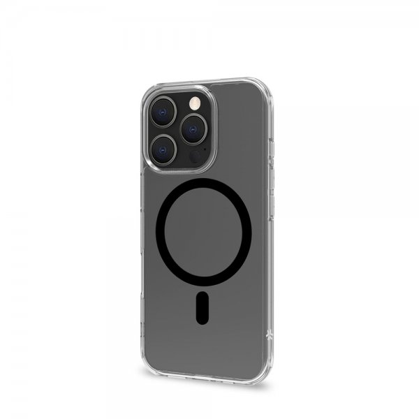 Celly iPhone 16 Pro Skal GELSKINMAG Transparent Svart
