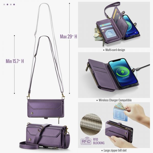 CaseMe iPhone 12/iPhone 12 Pro Fodral C36 Series Lila