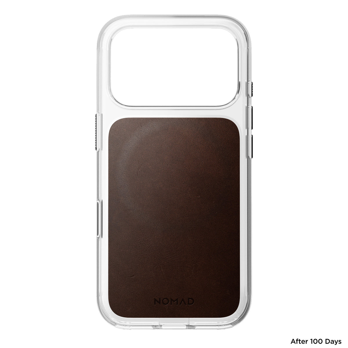 Nomad iPhone 17 Pro/iPhone 18 Pro Skal Clear Leather Case Rustic Brown