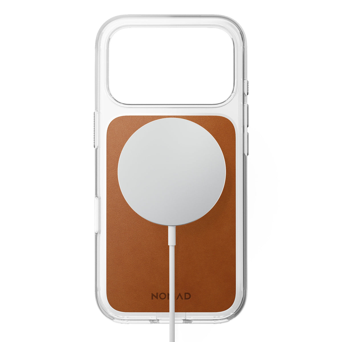 Nomad iPhone 17 Pro/iPhone 18 Pro Skal Clear Leather Case Saddle