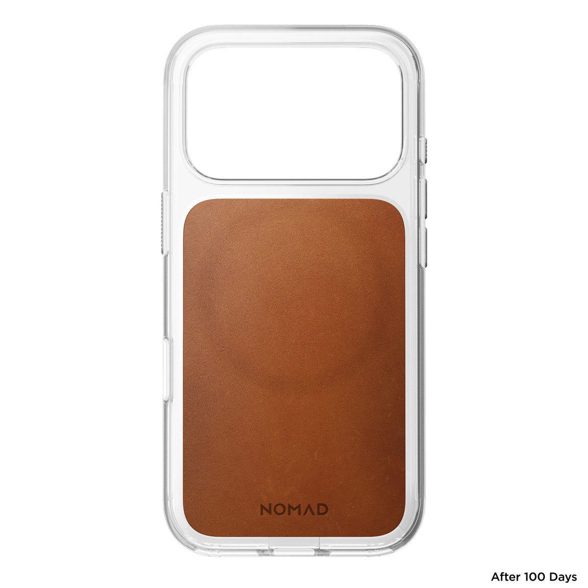 Nomad iPhone 17 Pro/iPhone 18 Pro Skal Clear Leather Case Saddle