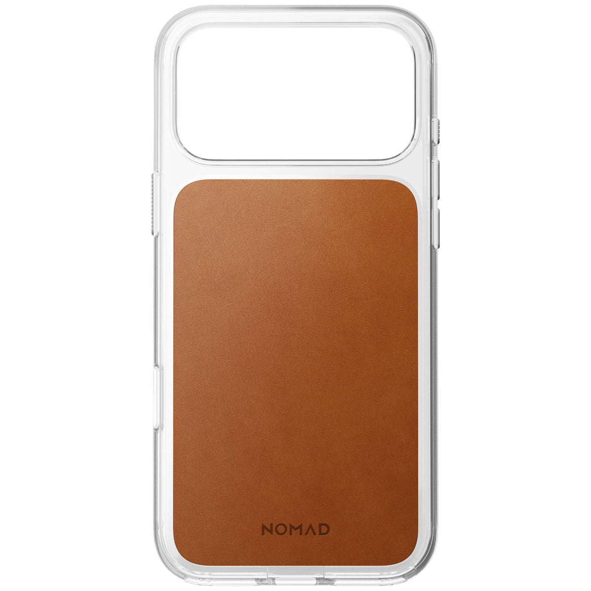 Nomad iPhone 17 Pro Max/iPhone 18 Pro Max Skal Clear Leather Case Saddle