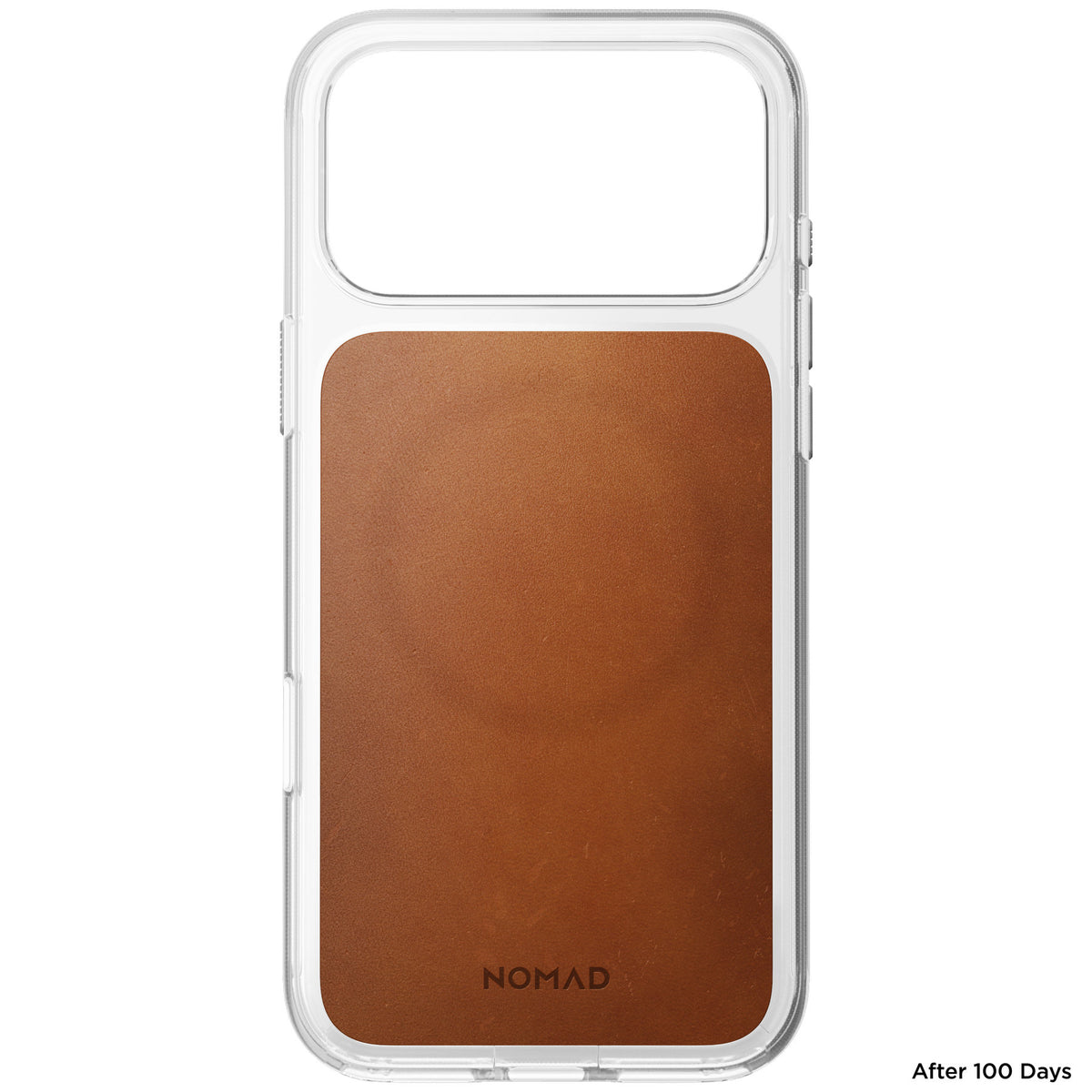 Nomad iPhone 17 Pro Max/iPhone 18 Pro Max Skal Clear Leather Case Saddle