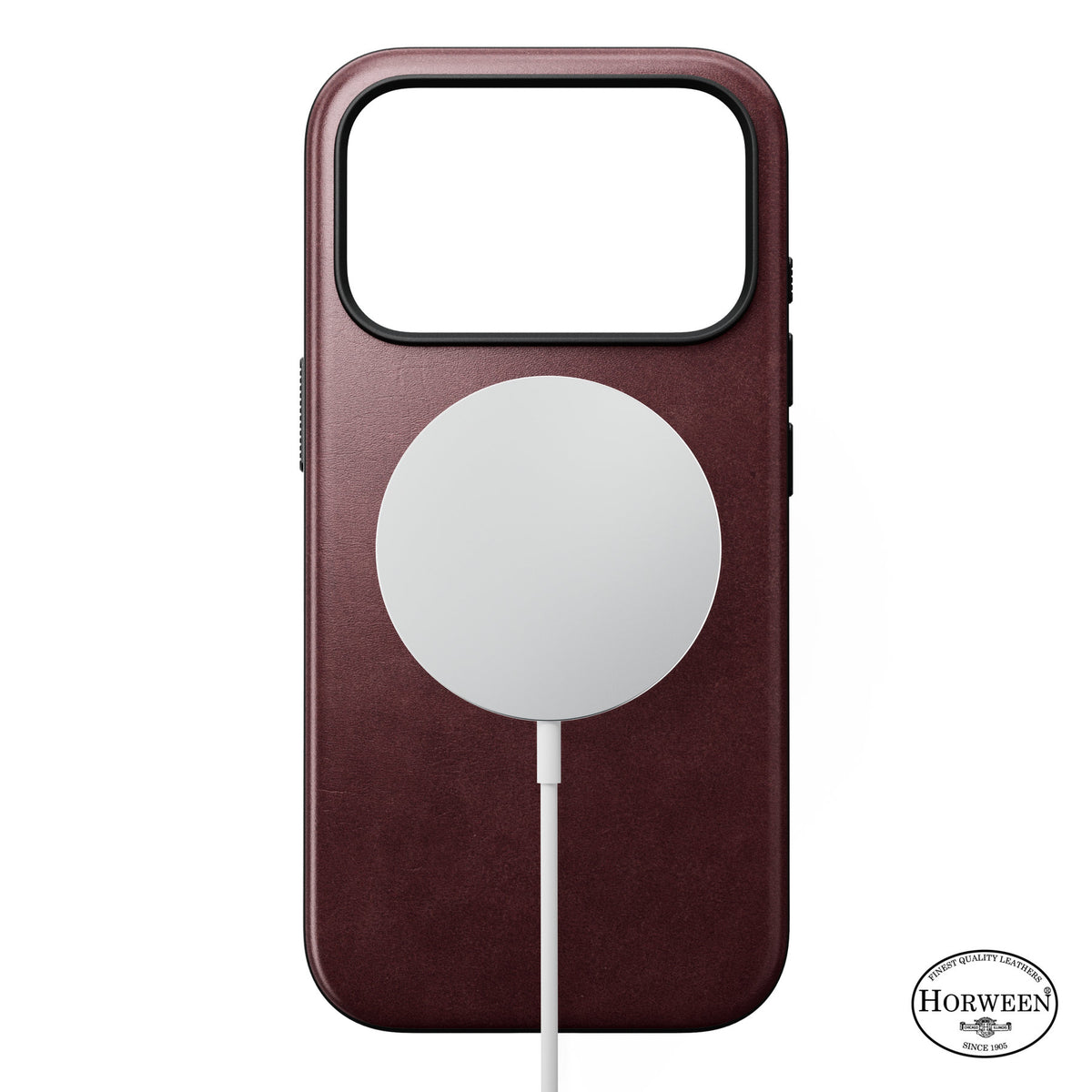 Nomad iPhone 17 Pro/iPhone 18 Pro Skal Modern Leather Case Horween Burgundy