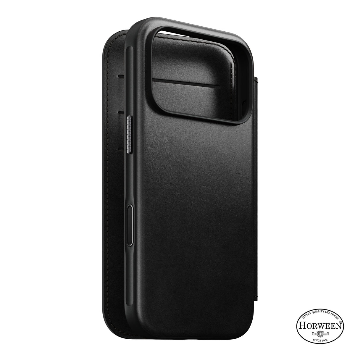 Nomad iPhone 17 Pro/iPhone 18 Pro Fodral Modern Leather Folio Horween Svart