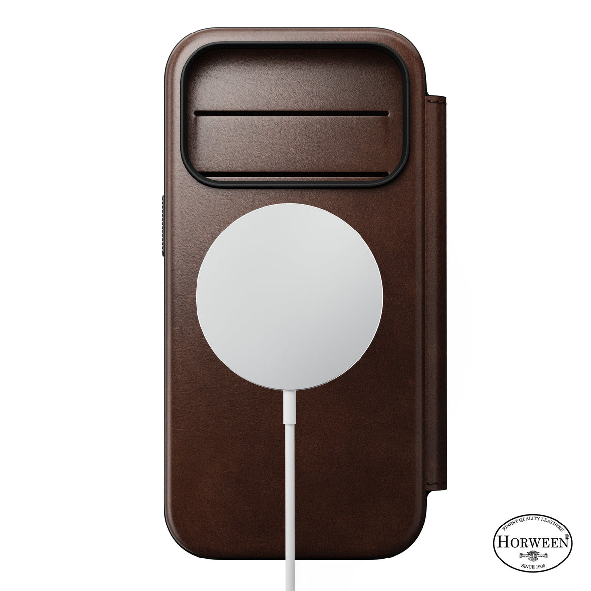 Nomad iPhone 17 Pro/iPhone 18 Pro Fodral Modern Leather Folio Horween Rustic Brown