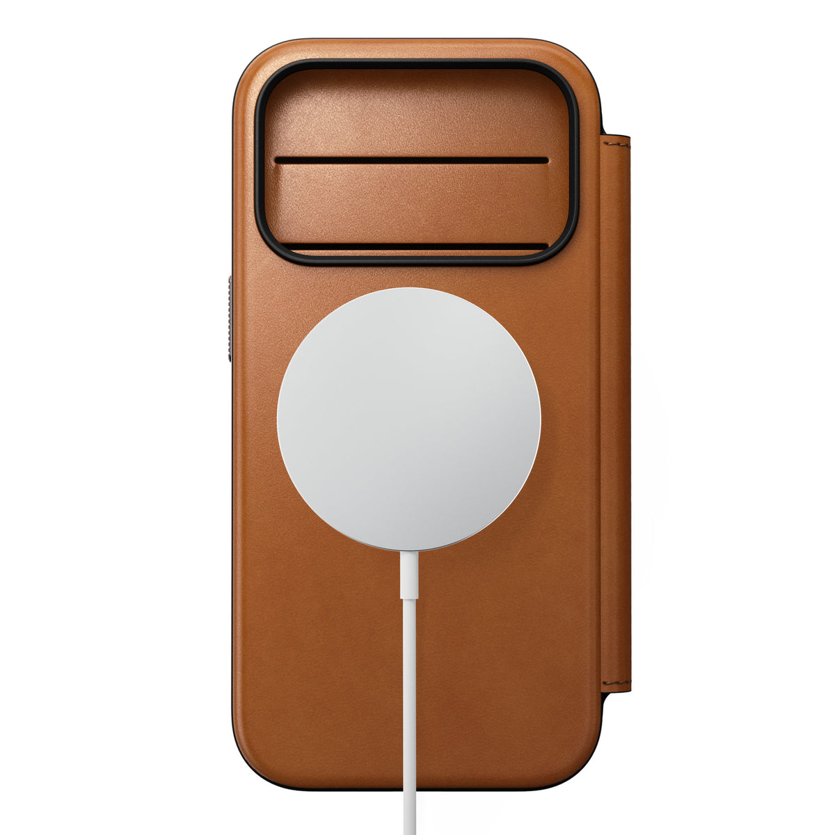 Nomad iPhone 17 Pro/iPhone 18 Pro Fodral Modern Leather Folio Horween Saddle