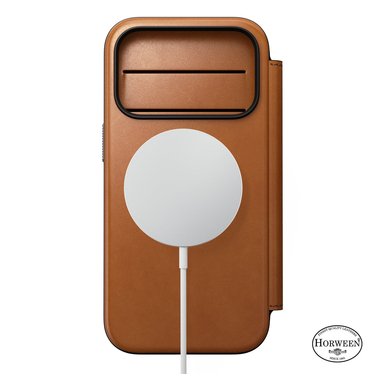 Nomad iPhone 17 Pro/iPhone 18 Pro Fodral Modern Leather Folio Horween Saddle