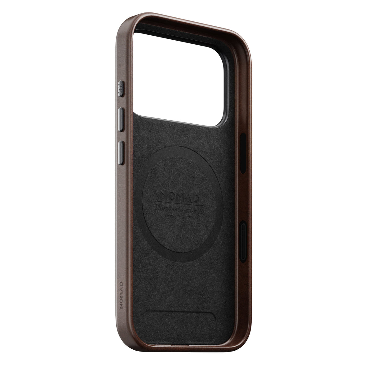 Nomad iPhone 17 Pro/iPhone 18 Pro Skal Traditional Leather Case Horween Rustic Brown