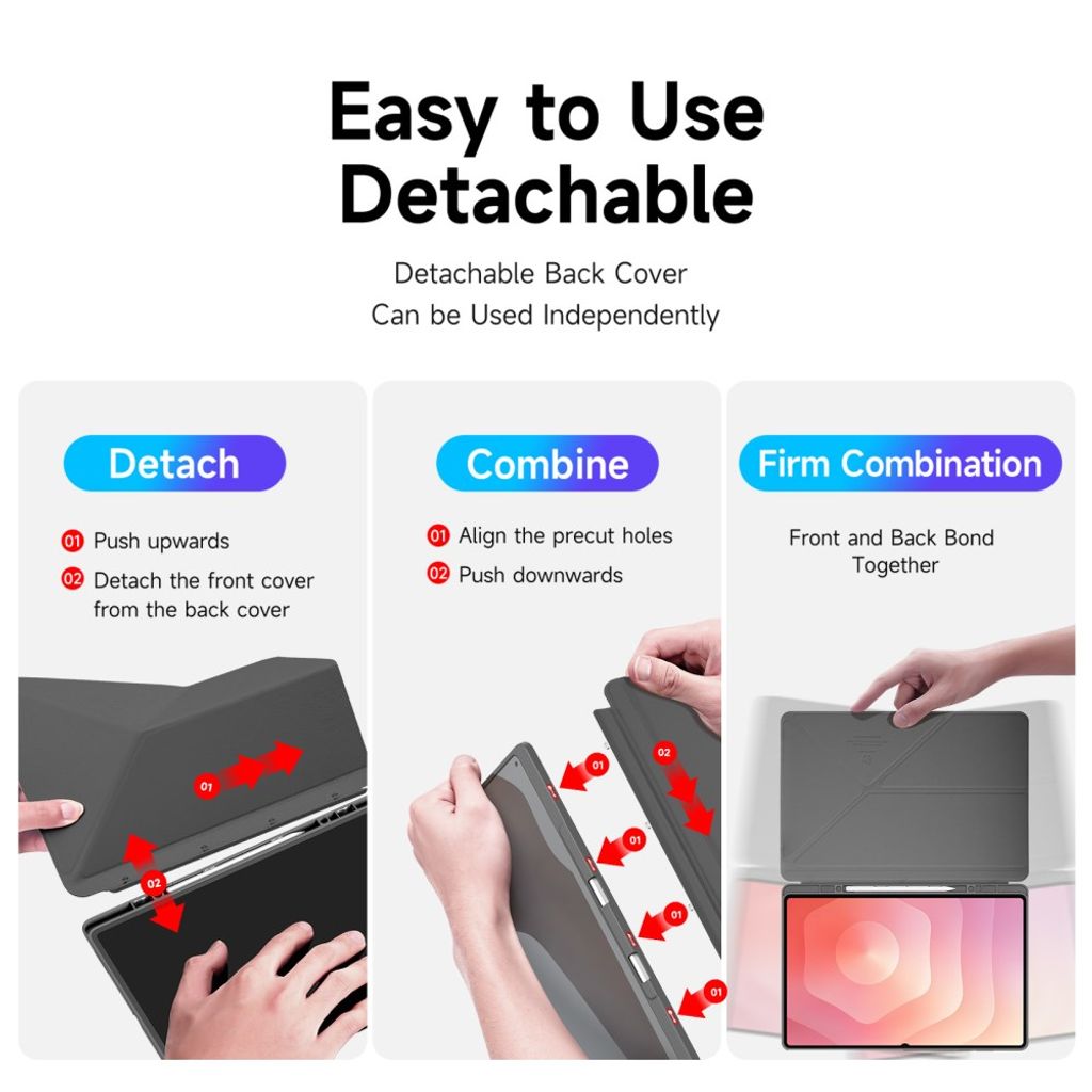 Dux Ducis Samsung Galaxy Tab S11 Ultra/S12 Ultra Fodral Magi Series Grå