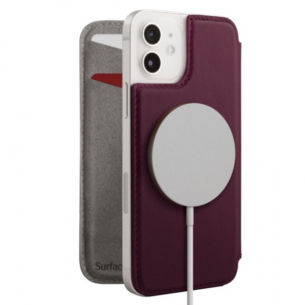 Twelve South iPhone 12 Mini Fodral SurfacePad Plommon