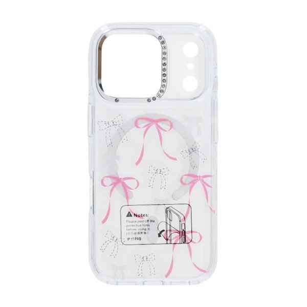 iPhone 17 Pro Max Skal Mönster MagSafe Rosett
