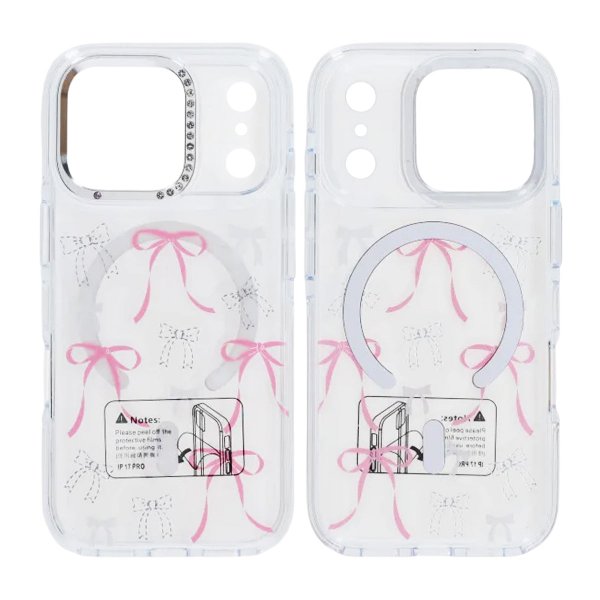 iPhone 17 Pro Max Skal Mönster MagSafe Rosett