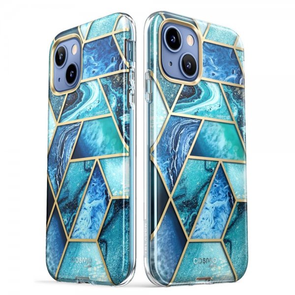 Supcase iPhone 14 Plus Skal Cosmo Blue Marble