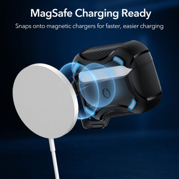 ESR AirPods Pro/AirPods Pro 2 Skal Cyber Tough HaloLock Svart