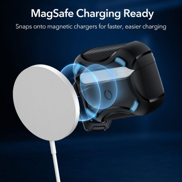 ESR AirPods Pro/AirPods Pro 2 Skal Cyber Tough HaloLock Svart