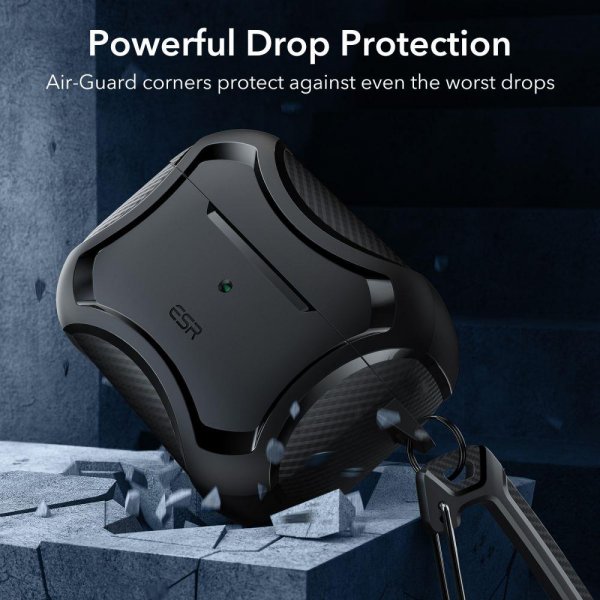 ESR AirPods Pro/AirPods Pro 2 Skal Cyber Tough HaloLock Svart
