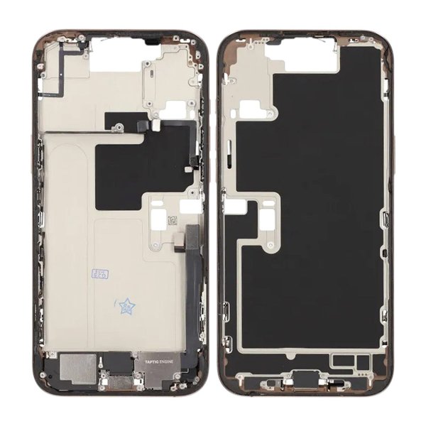 Mittenram med smådelar för iPhone 16 Pro Max - Sandfärgad Titan OEM