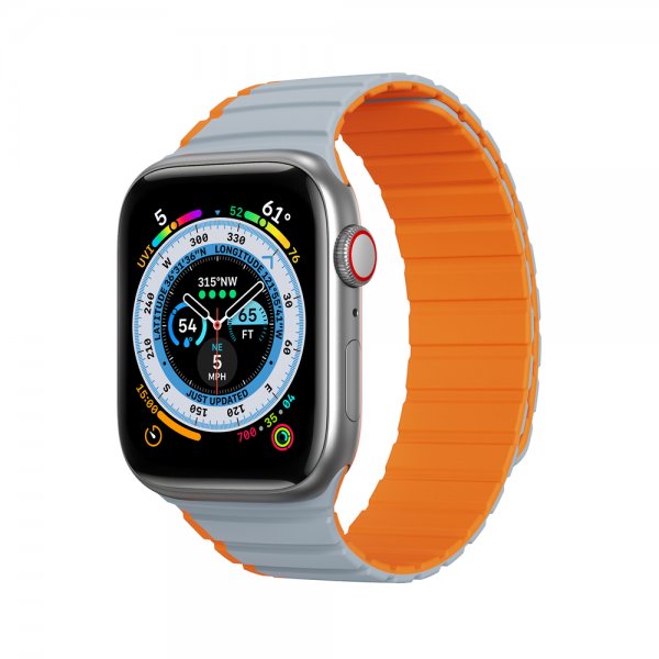 Dux Ducis Apple Watch 38/40/41/42mm Armband LD Series Grå Orange
