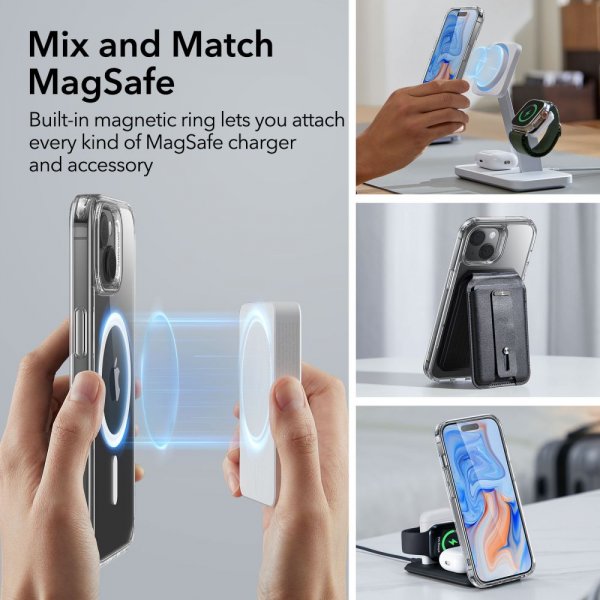 ESR iPhone 15 Skal Classic Hybrid HaloLock Transparent