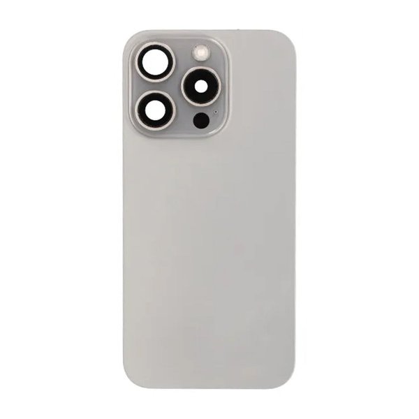 iPhone 15 Pro Baksida Glas Komplett OEM - Naturlig Titan