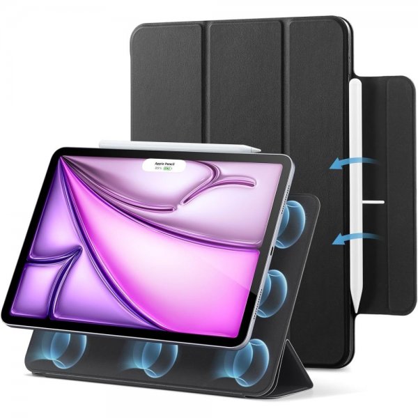 ESR iPad Air 13 (M2/M3/M4)/iPad Pro 12.9 (gen 4/5/6) Fodral Rebound Magnetic Svart