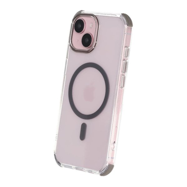 Rvelon iPhone 15 Skal Förstärkta Hörn Grå