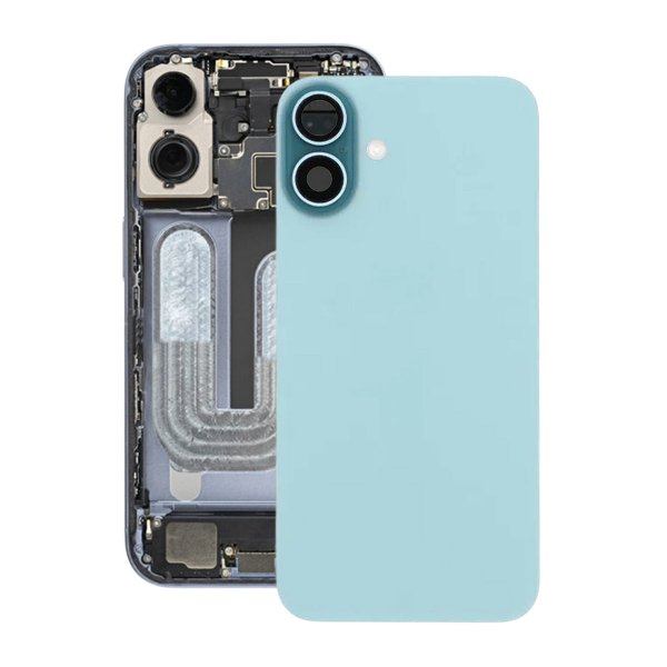 iPhone 16 Plus Baksida Glas Komplett OEM - Grön