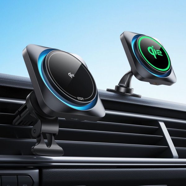 ESR Bilhållare Qi2 Air Vent/Dashboard Wireless Car Charger CryBoost HaloLock Svart