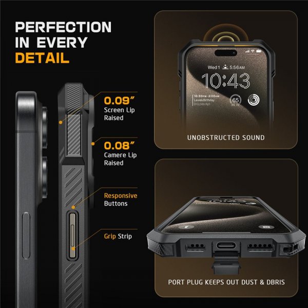 Supcase iPhone 16 Skal UB Grip MagSafe Svart