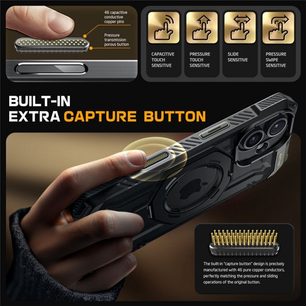 Supcase iPhone 16 Skal UB Grip MagSafe Svart