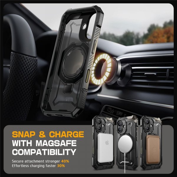 Supcase iPhone 16 Skal UB Grip MagSafe Svart