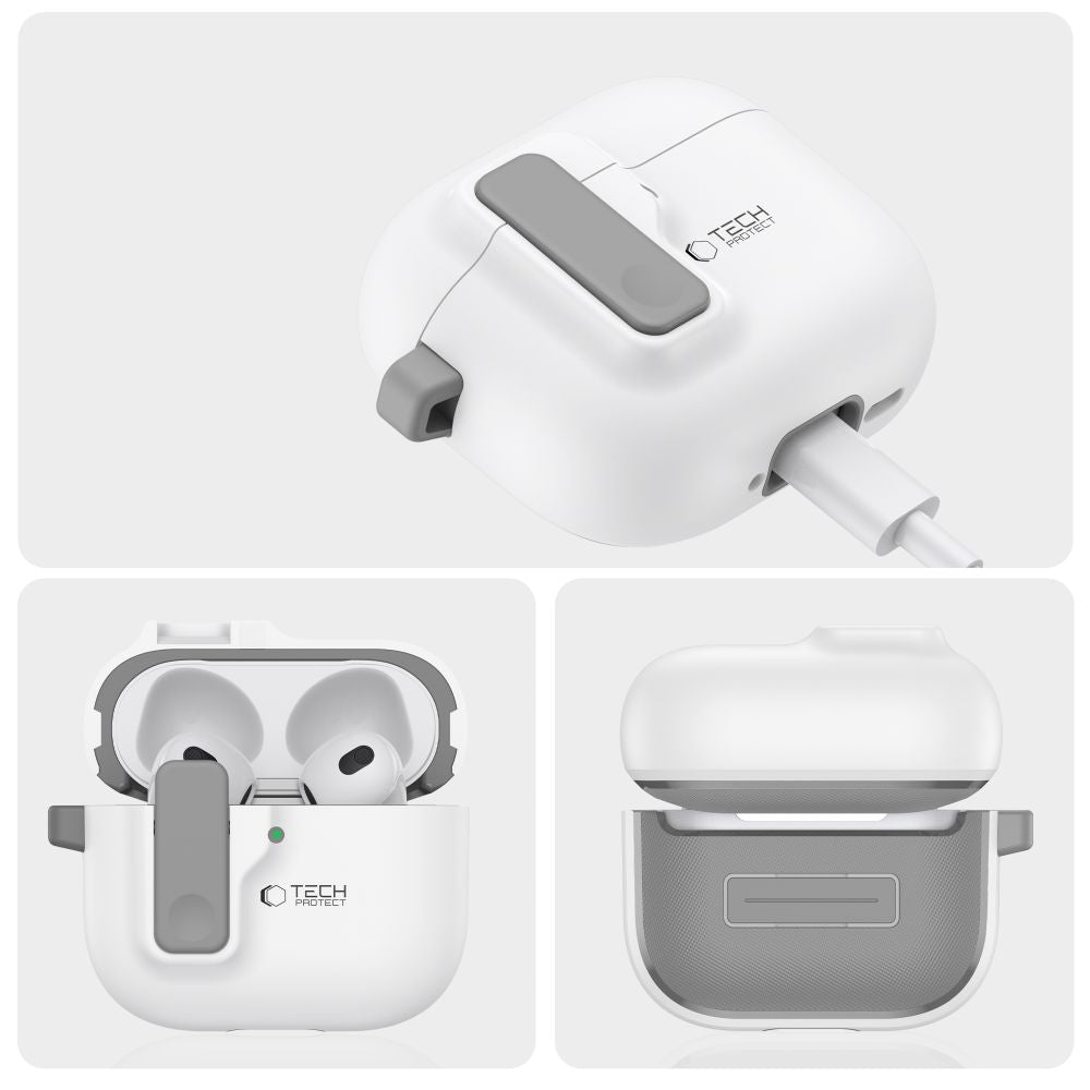 Tech-Protect AirPods 4 Skal Slim Hook Vit