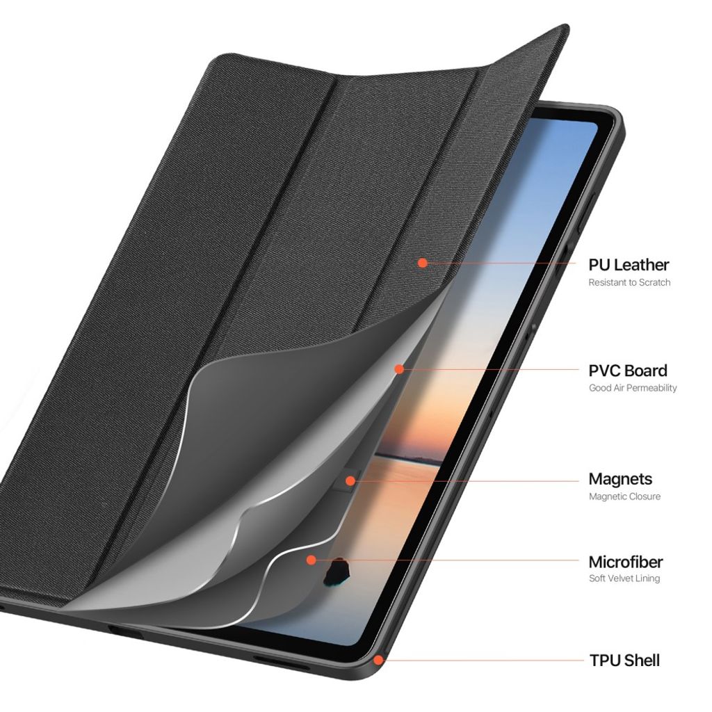 Dux Ducis Samsung Galaxy Tab S12 Plus Fodral DOMO Series Svart