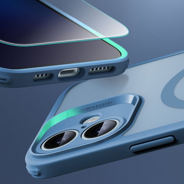 ESR iPhone 16 Skal och Skärmskydd Classic Pro MagSafe Set Blå