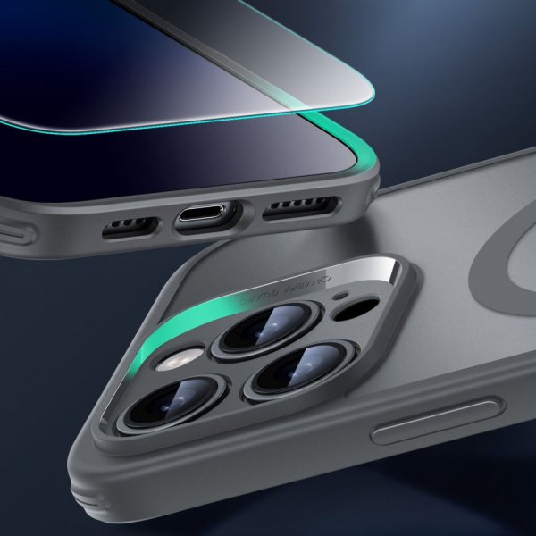 ESR iPhone 16 Pro Max Skal och Skärmskydd Classic Pro MagSafe Set Grå