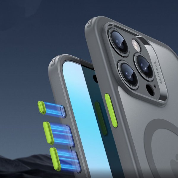 ESR iPhone 16 Pro Max Skal och Skärmskydd Classic Pro MagSafe Set Grå