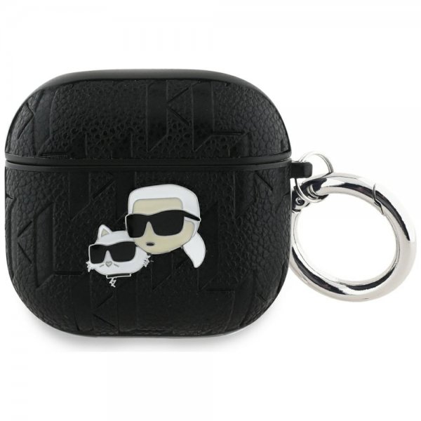 Karl Lagerfeld AirPods 4 Skal Monogram Karl & Choupette Svart
