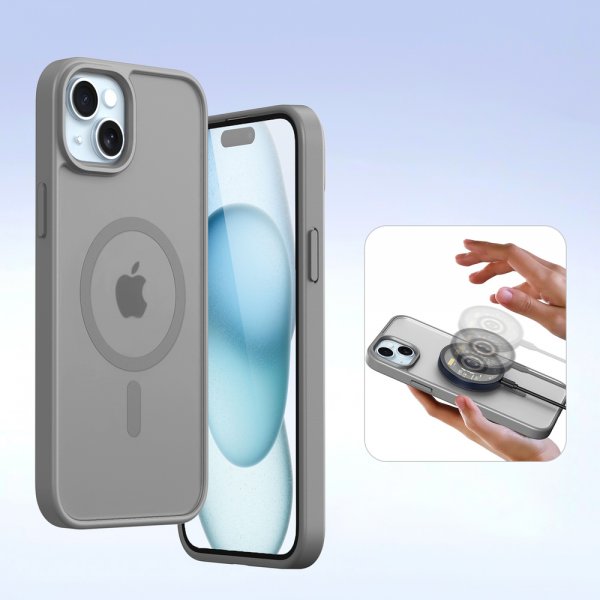 Dux Ducis iPhone 15 Fodral 2-i-1 Lawa Series MagSafe Grå