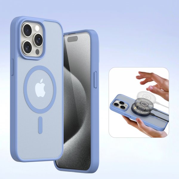 Dux Ducis iPhone 15 Pro Fodral 2-i-1 Lawa Series MagSafe Blå