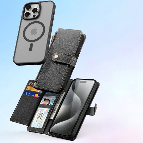 Dux Ducis iPhone 15 Pro Max Fodral 2-i-1 Lawa Series MagSafe Svart