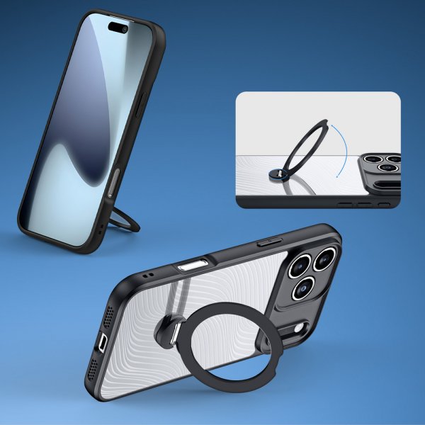 Dux Ducis iPhone 17 Pro Max Skal Aimo Series MagSafe Kickstand Svart