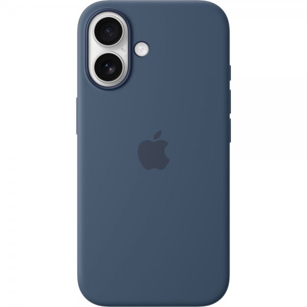 Apple Original iPhone 16 Skal Silicone Case MagSafe Denim